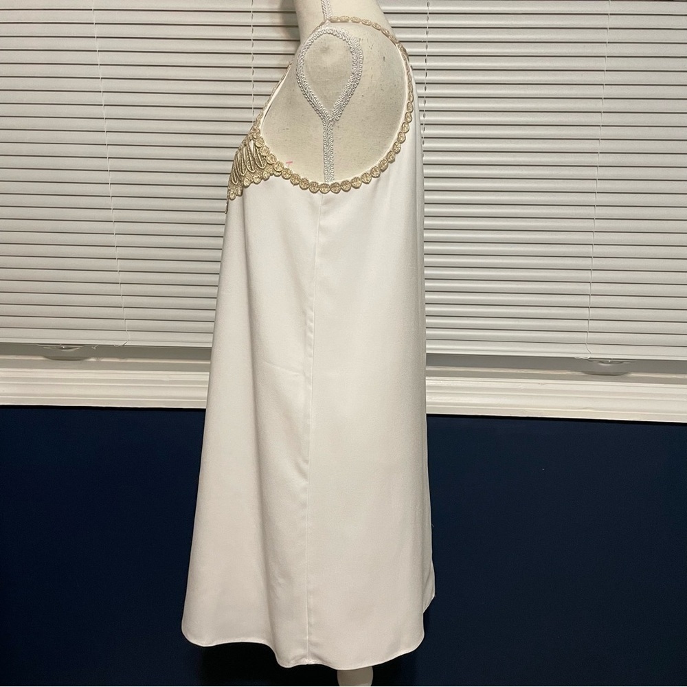 Lilly Pulitzer Pearl White Shift Dress Resort White Gold Halter - Picture 7 of 12